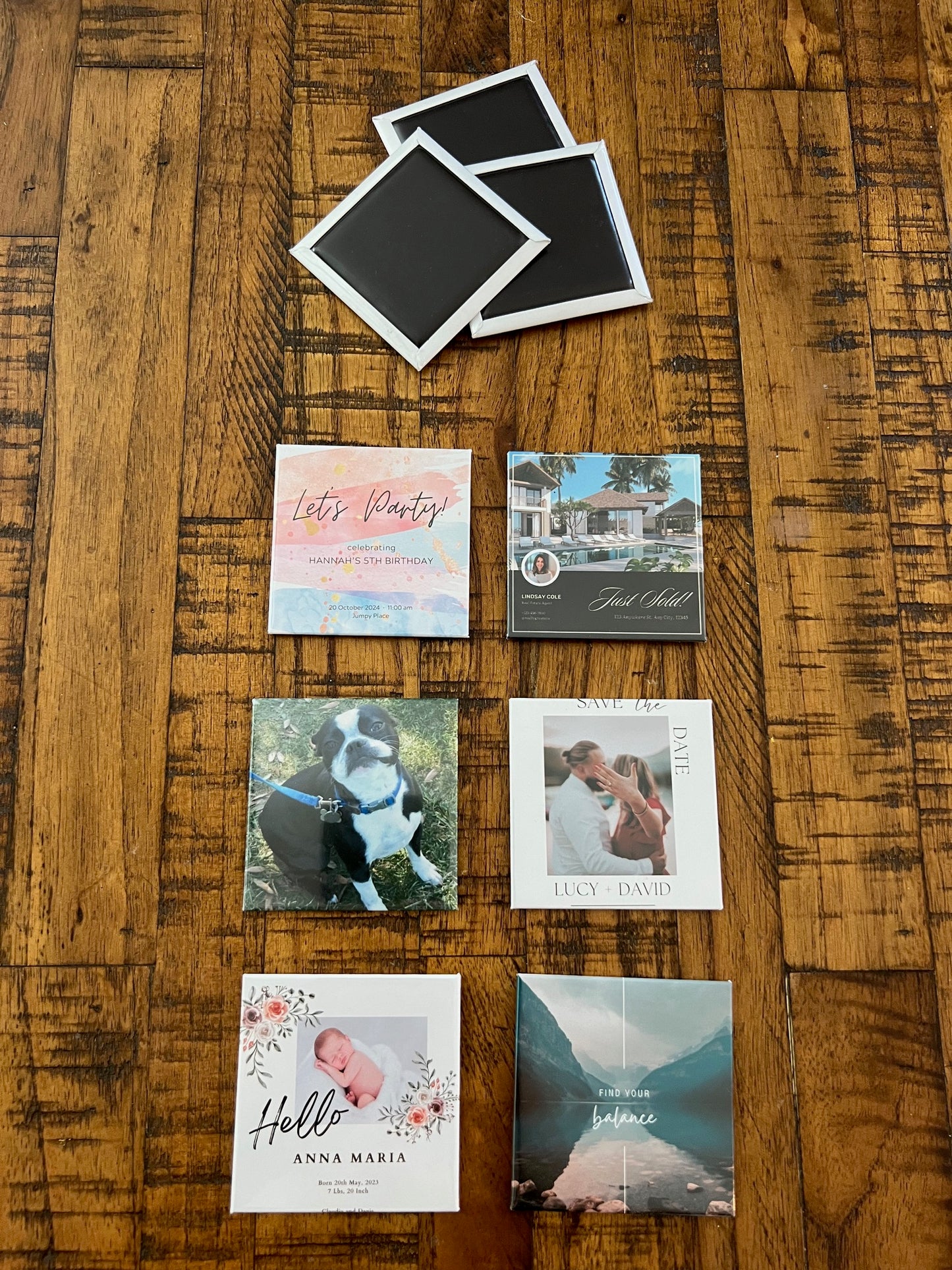 Custom Photo Magnets For 6 Photos